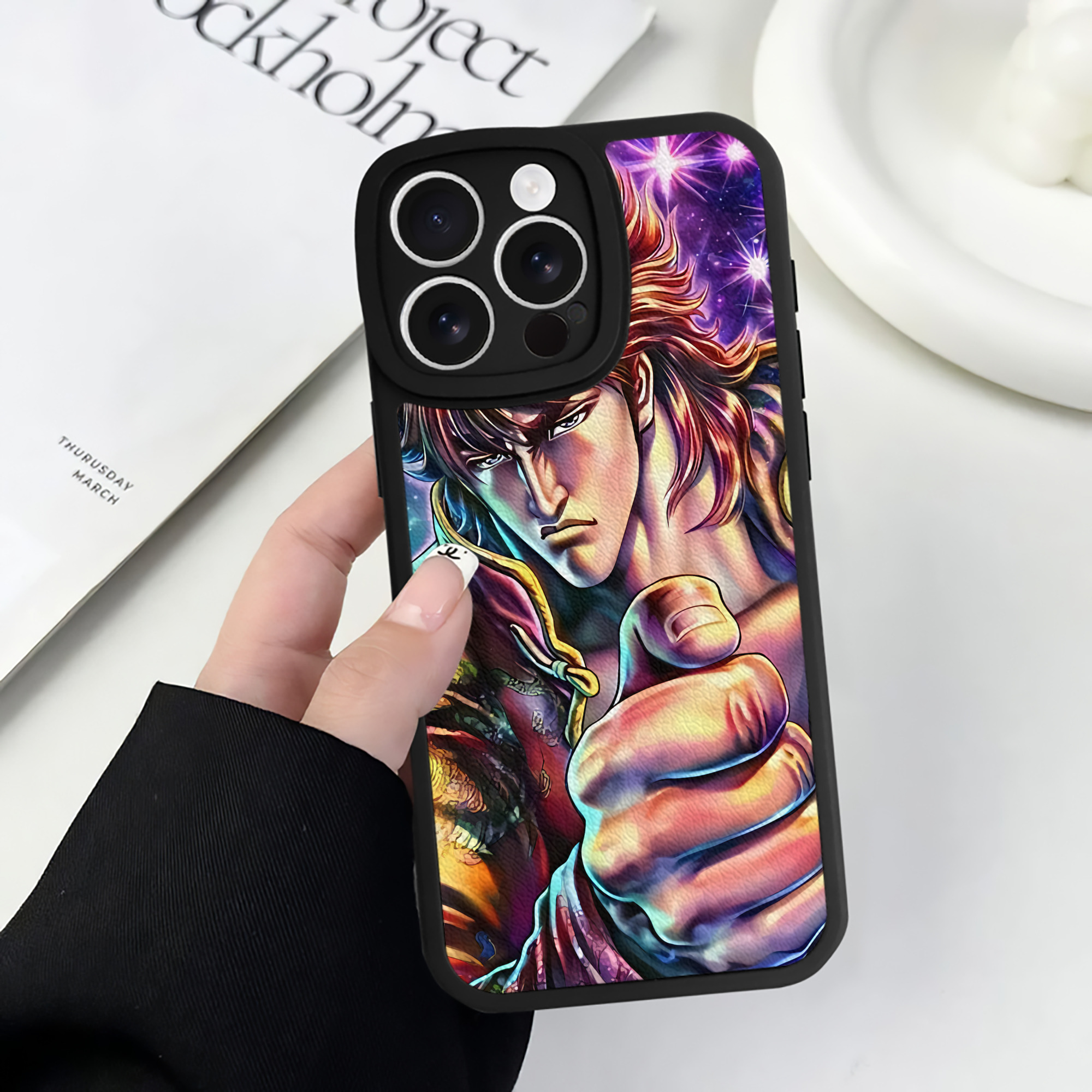 （画像用） 北斗の拳 Fist of the North Star 【iPhone 16シリーズ対応】シリコンスマホケース（レザー調） 材質：シリコン